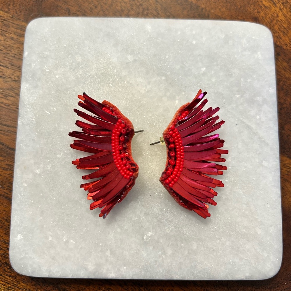 Mignonne Gavigan Vibrant Red Winged Earrings
